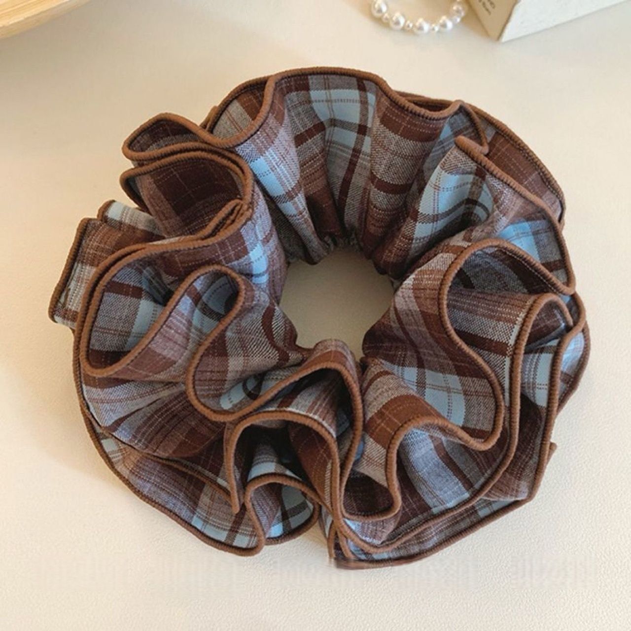 2026 nuevo estilo coreano super grande anillo de pelo intestino grande niñas de alto nivel de sensación de cabello de flores cuerdas de cabello de cordón de goma adornos para el cabello