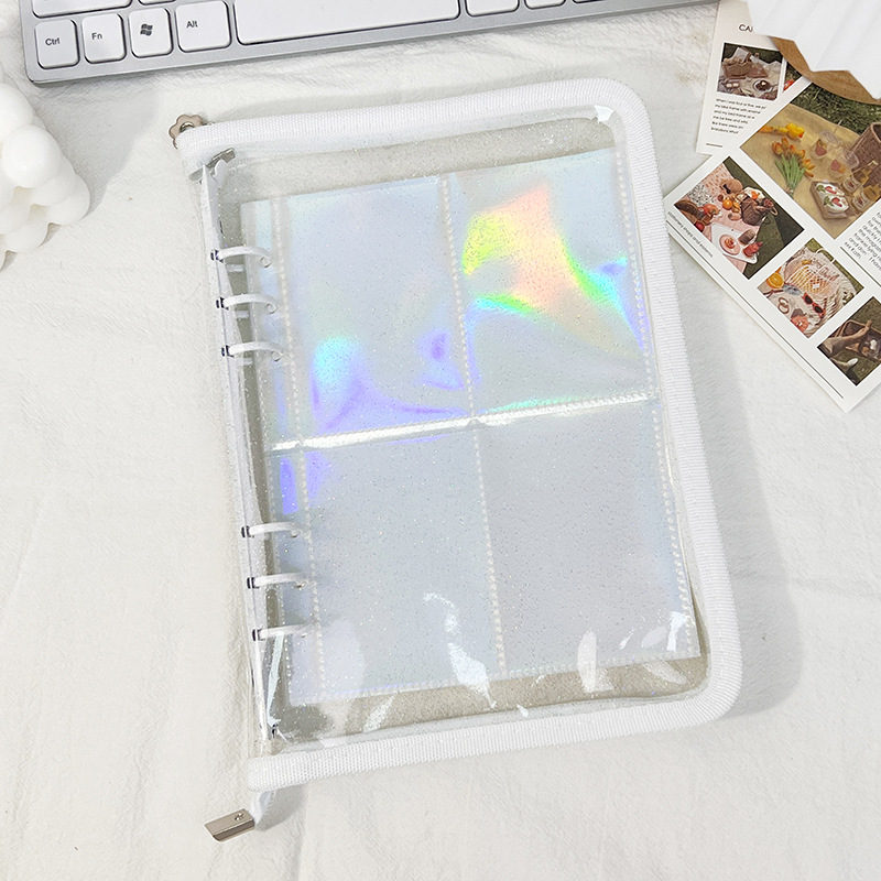 INS estilo cremallera de cuatro rejillas libro de tarjetas de hojas sueltas A5 libro de 3 pulgadas álbum Polaroid aidou álbum tarjeta pequeña libro de almacenamiento de fotos