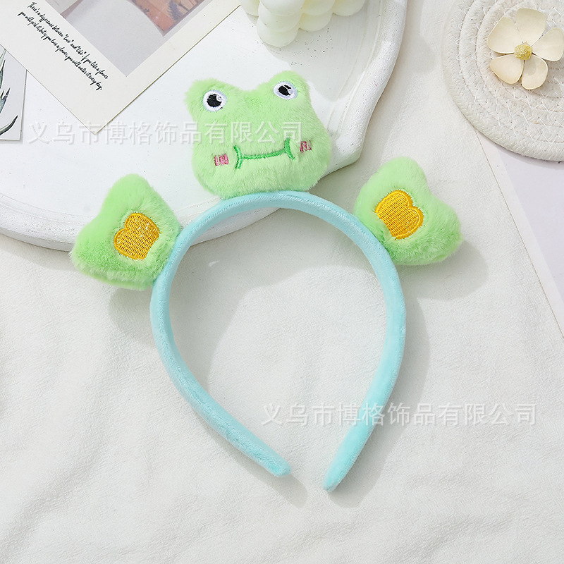 2023 celebridad estilo de dibujos animados lindo conejo oso Rana pato cara lavado maquillaje pelo banda diadema