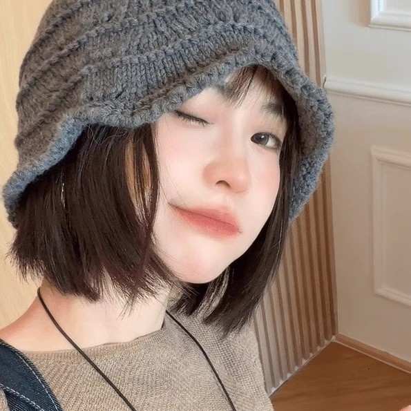 针织帽女2025新款防寒保暖显脸小毛线帽韩版秋冬季简约堆堆帽|undefined