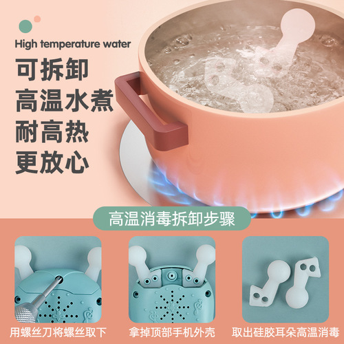 Baby chewable teether, baby bilingual simulation mobile phone music toy, early education telephone, baby story learning machine