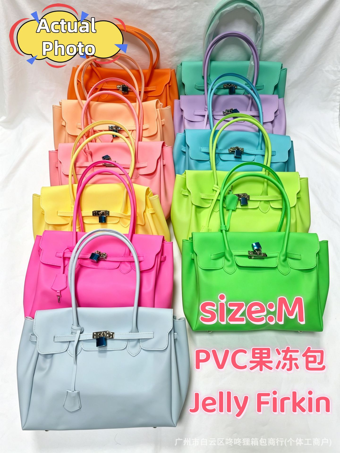 PVC Jelly Çanta - M Ölçü, Böyük Tutumlu Çiyin Altı Modeli