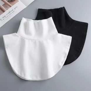 Fake Collar Women's Cotton High Collar Warm Inner Wear Autumn Winter Spring Korean Casual White Sweater Fake Collar Women