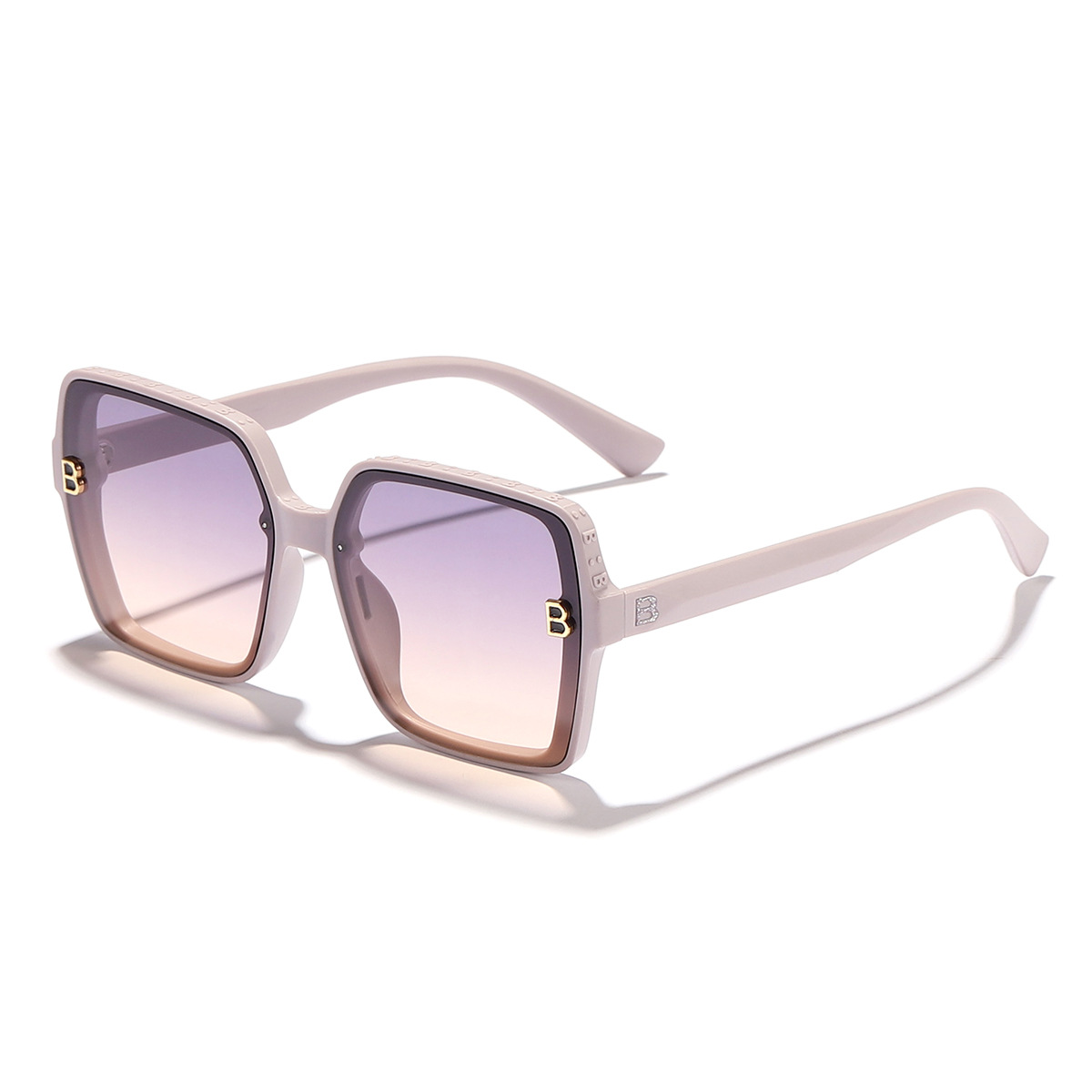Nuevas gafas de sol de montura generosa con letras simples transfronterizas
