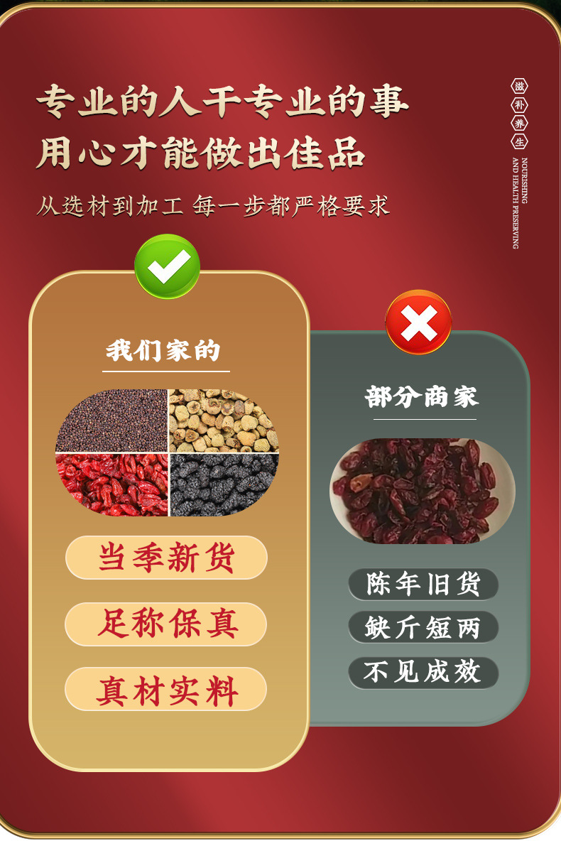 Sha Yuan Zi Fu Pen Zi Shan Zhu Yu Sang Shen Herbal Tea Bag Blend 85g Dried Fruit Tea for Daily Wellness quality and texture