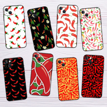 适用苹果手机壳红辣椒图案手机壳iPhone 13 Pro Max 12 Pro Max m