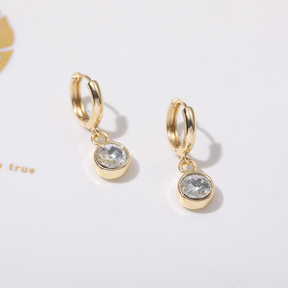 European And American Entry Lux Ins Style Geometric Water Drop Diamond Celi French Style Ear Clip Earrings For Women Fashion Best-seller display picture 13