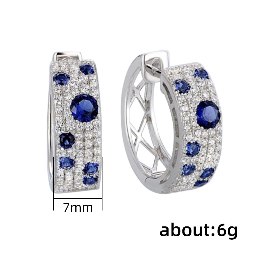 Mode Géométrique Le Cuivre Des Boucles D'oreilles Placage Incruster Zircon Boucles D'oreilles En Cuivre display picture 1