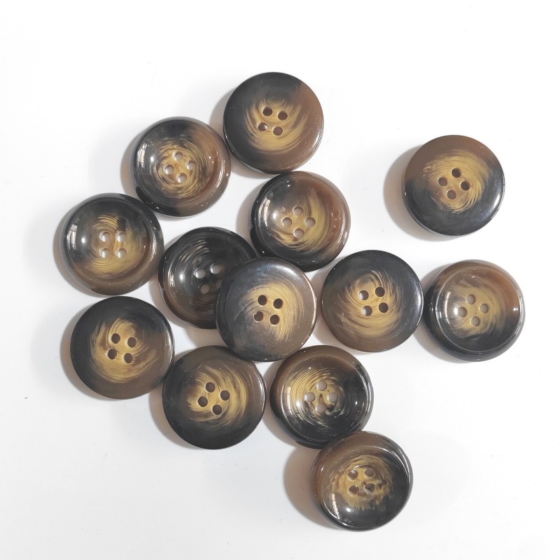现货树脂棒花四眼纽扣3cm加厚百搭风衣扣子西装外套大衣扣英伦风