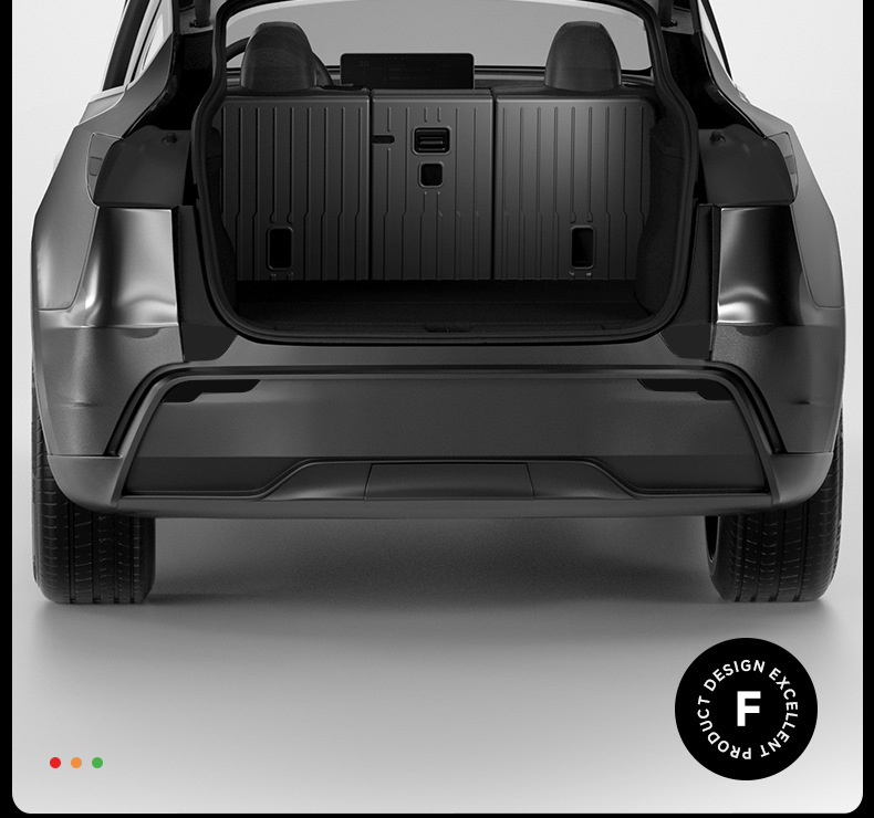Suitable for Tesla's New Model Y3 Integrated Trunk Mat, Front and Rear Compartment Integrated Mat, Tpe Interior Protection