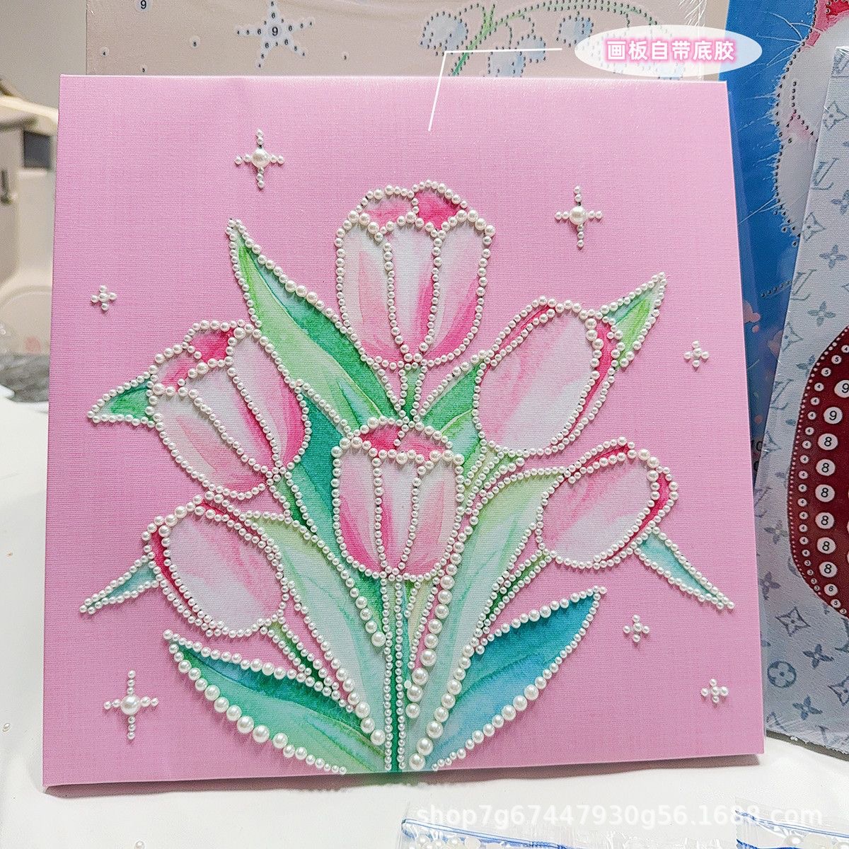 Pearl Painting Atmosphere DIY Handmade Material Bag Simple Operation Tulip Creative Home Art Decorative Painting