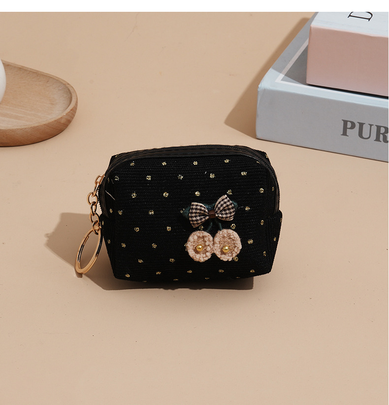 Women's Solid Color Corduroy Zipper Coin Purses display picture 2