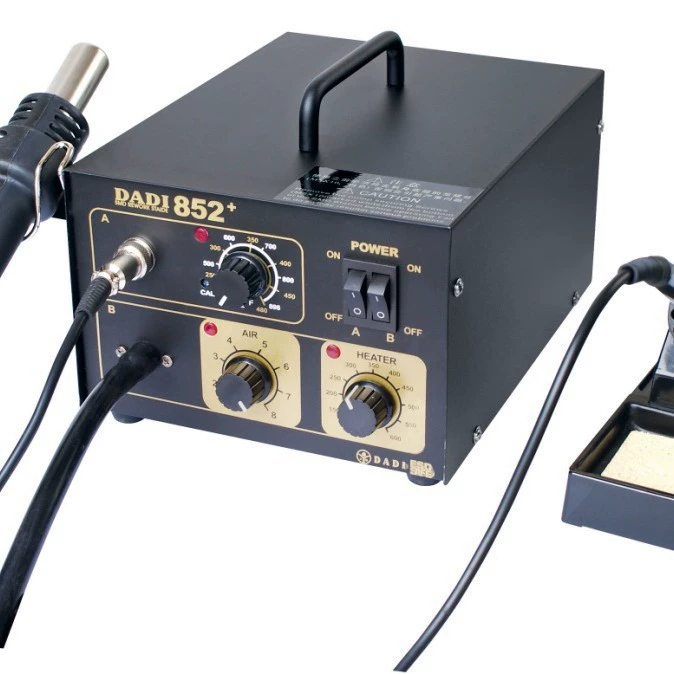 Комбинированная паяльная станция с пневматическим пистолетом, комбинированная демонтажная паяльная станция двойного назначения, Модель: DADI 852 +