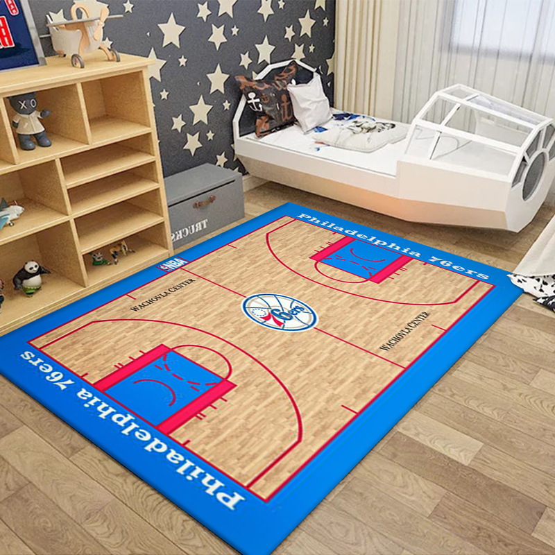 Transfronteriza alfombra de campo de fútbol de dibujos animados dormitorio sala de estar sofá mesa de café alfombra de piso en stock al por mayor