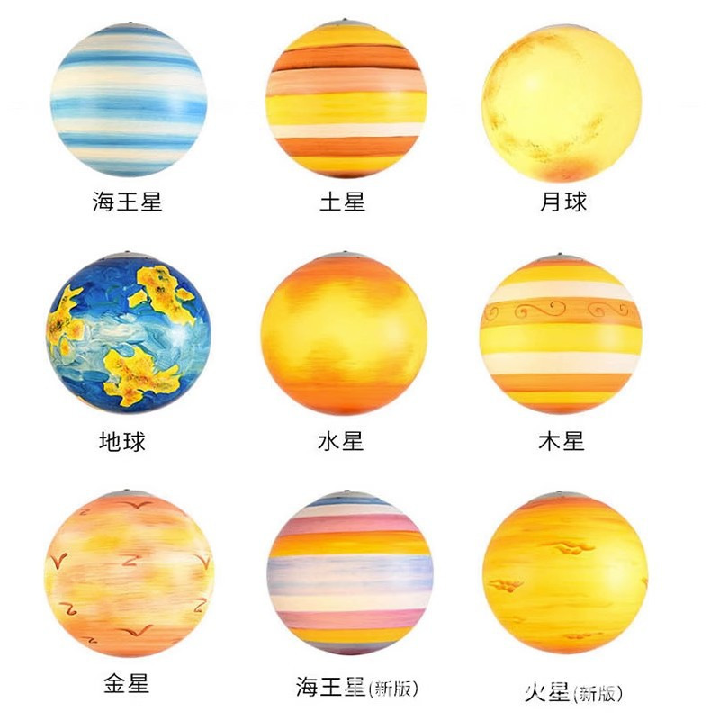 Tierra creativa Red de Internet Planet Candelabro Jardín de infantes Centro comercial Candelabro de bola Zona de juegos Habitación infantil Escuela Luz de luna