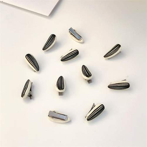 Weird clip creative simulation melon seed hairpin girl mini bangs clip female side hairpin headdress