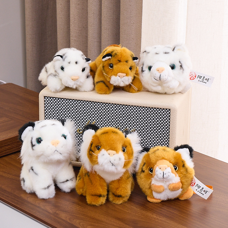 Zoo-Style Standing Tiger Plush Toy, Giant Panda Doll, Magnetic Attachment, Standable Plush Toy