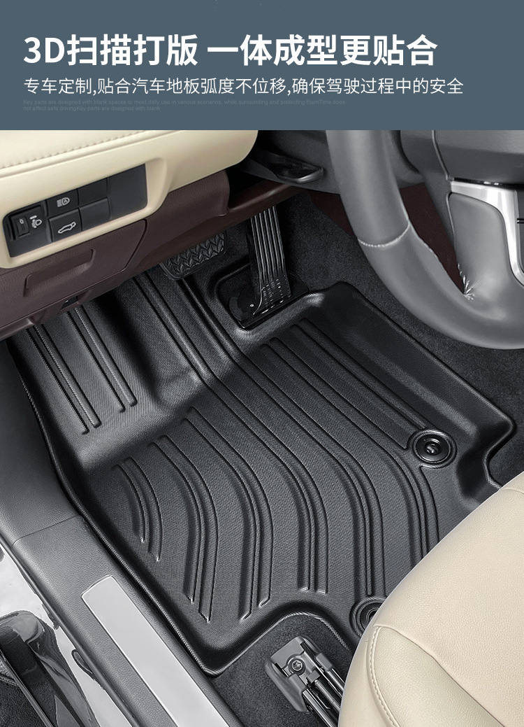 Suitable for 20-26 Models of Highlander/Crown Land Cruiser Car Floor Mats, All Tpe Floor Mats, Trunk Mat, Backrest Mat