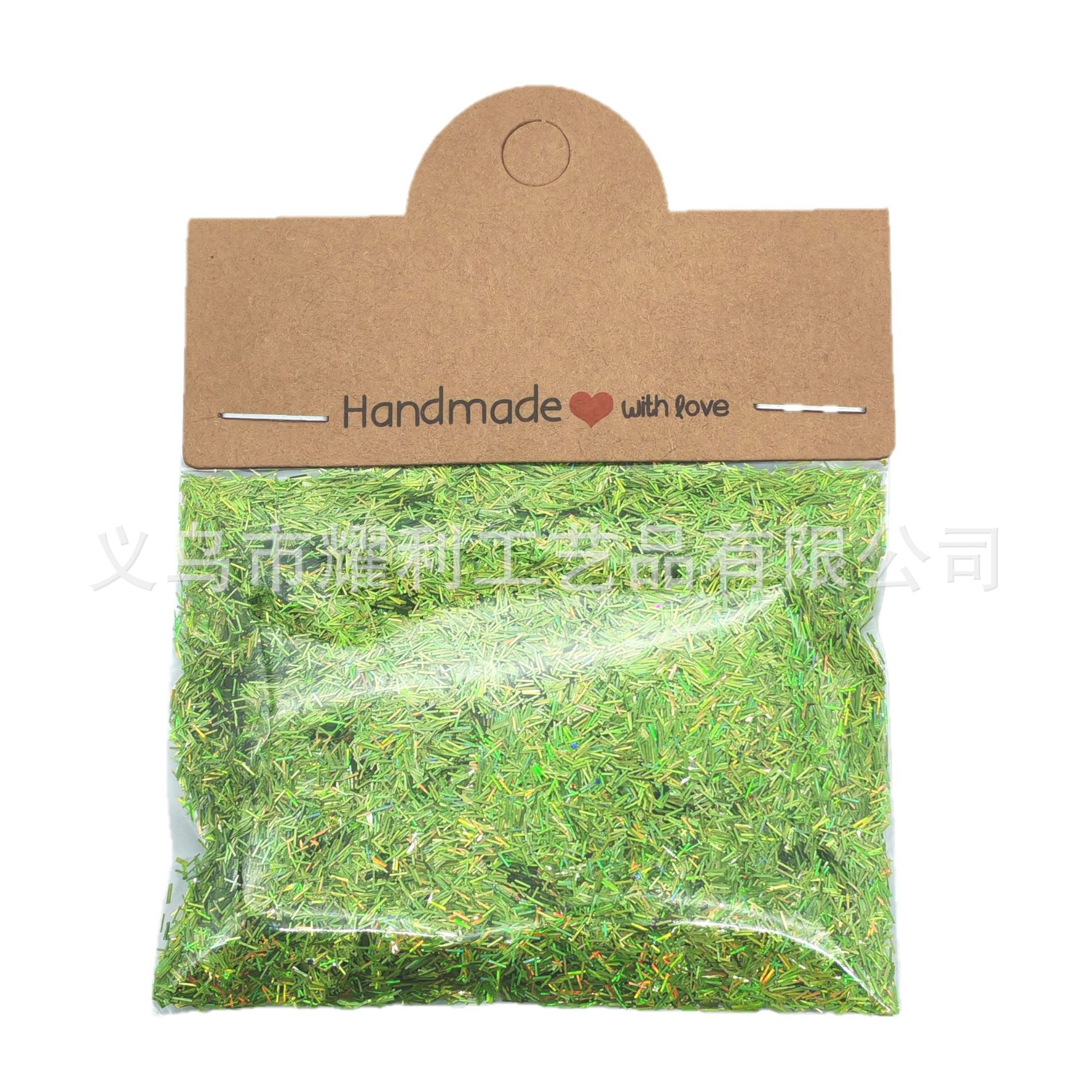 Polvo de cebolla láser de pierna larga pelo de forma especial sequinilla de manicura goteo DIY largo relleno decorativo pet reflectante transfronterizo image 10