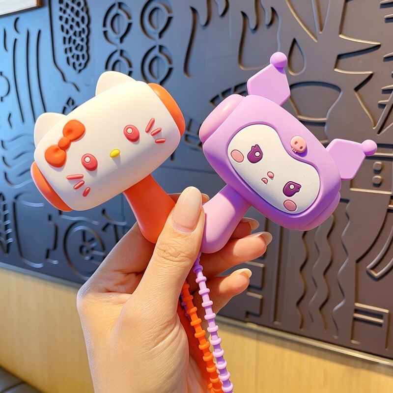 New Sanrio Rocking Hammer Keychain, Cute Little Animal Keychain That Makes Sounds, Backpack Pendant, Small Gift New Sanrio Rocking Hammer Keychain, Cute Little Animal Keychain That Makes Sounds, Backpack Pendant, Small Gift