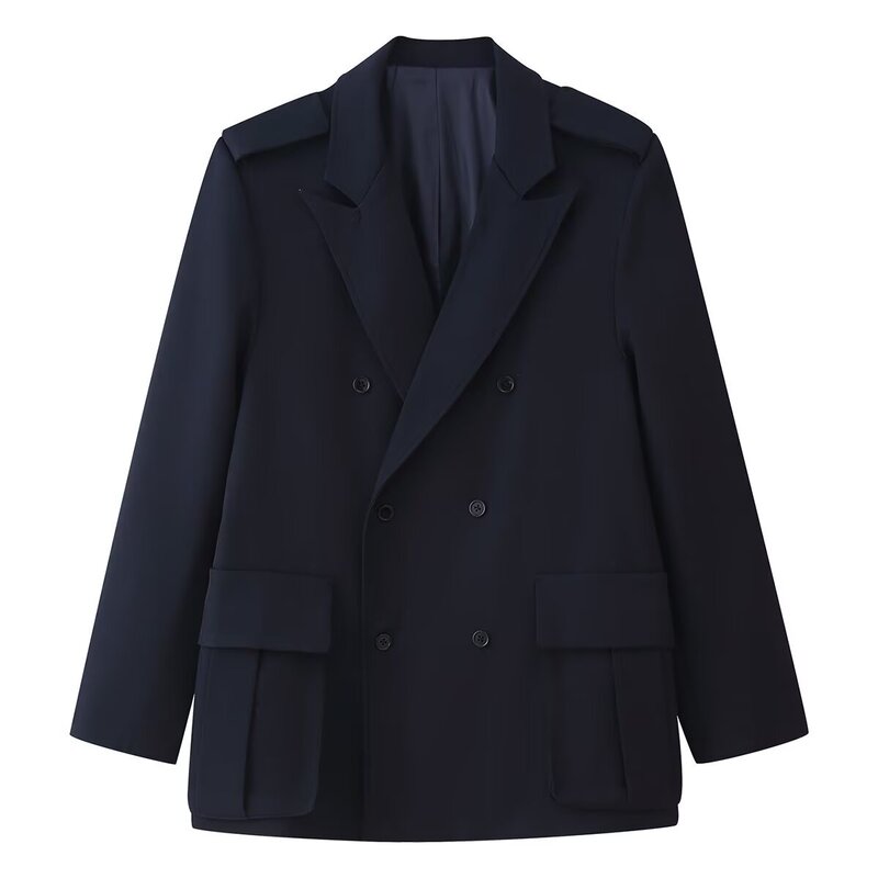 Za Foreign Trade Wholesale European and American Style Women's Fashionable and Stylish Loose Oversized Pocket Blazer 1255794 Za Foreign Trade Wholesale European and American Style Women's Fashionable and Stylish Loose Oversized Pocket Blazer 1255794