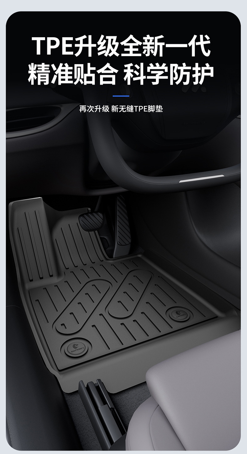 Suitable for the New Zhiji L6 Ls6 Ls8 Ls9 Special Vehicles, All-Weather Tpe Car Floor Mats and Car Accessories