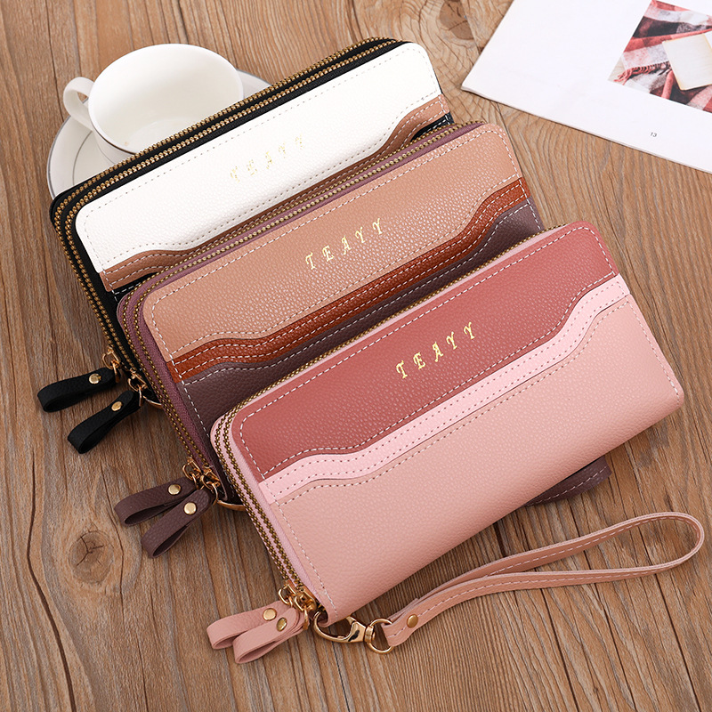 Women's Color Block Pu Leather Zipper Wallets display picture 2