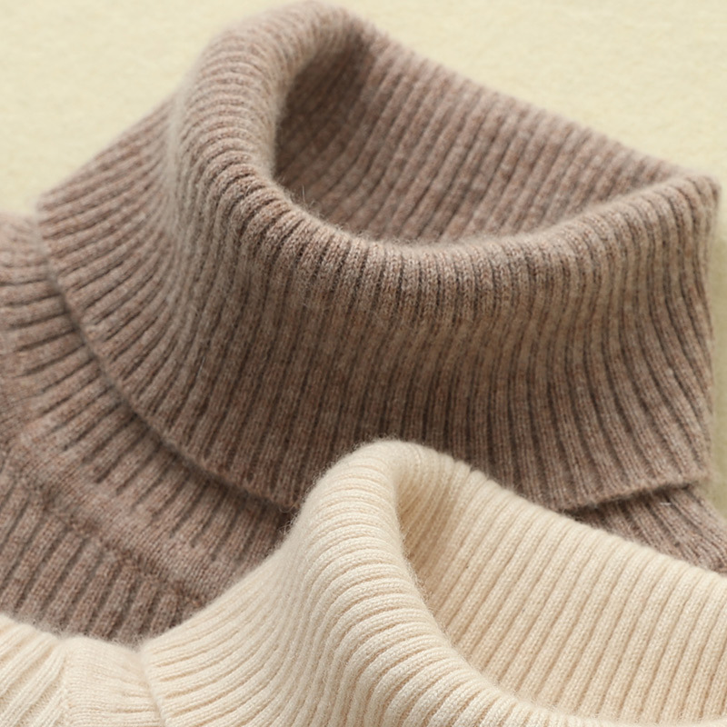 Turtleneck Sweater for Women to Wear with a Coat, Autumn and Winter 2023 New Style, Slim Fit, Long-Sleeved, Wool Knit, Thickened Base Layer
