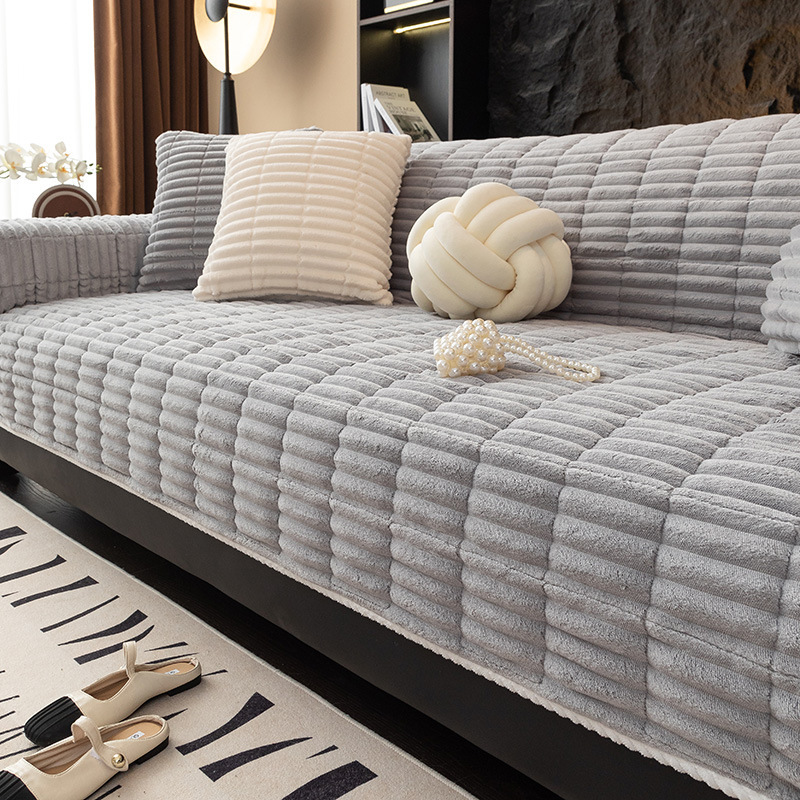 Coussin de siège en polaire pour canapé antidérapant chaud_voghion.com