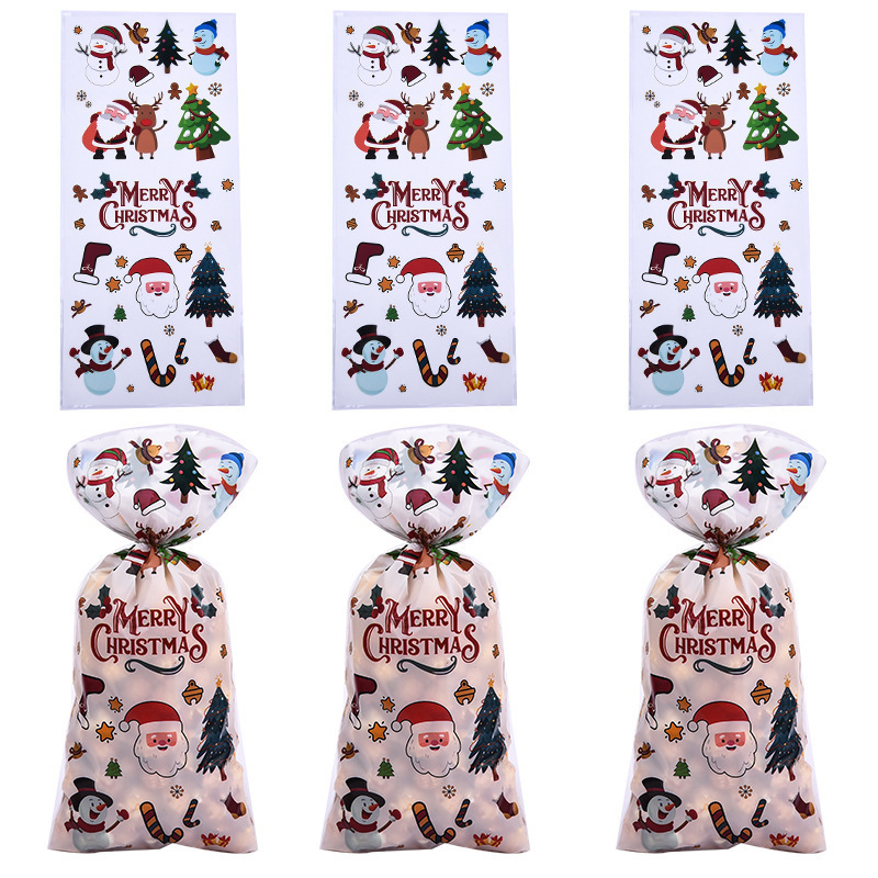 クリスマスキャンディー袋クリスマスプレゼント間食包装袋opp透明氷雪祭りパーティーセロハン袋|undefined