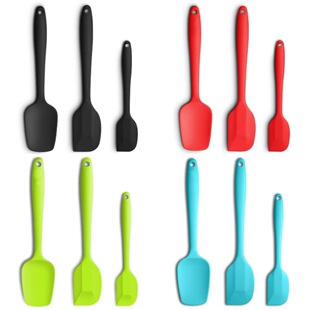 Silicone Kitchenware Large Baking Scraper Cake Cream Spatula Mixing Knife Home Kitchen Baking Tools Three-Piece Set
