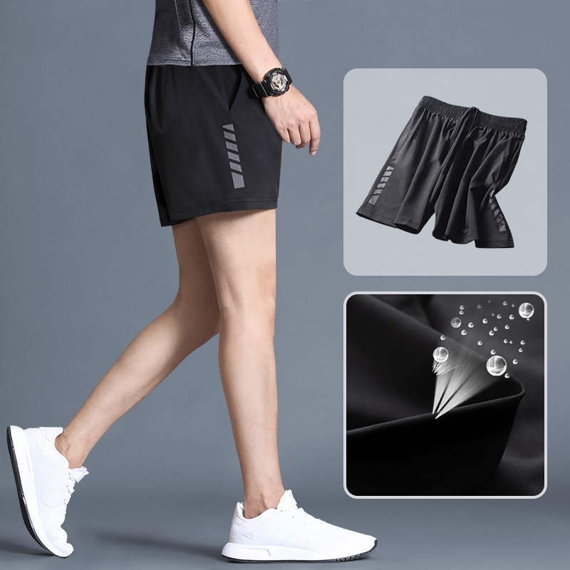 Pantalones cortos deportivos para hombres hielo seco de seda para mujeres correr maratón de playa de verano delgado pista y campo entrenamiento de acondicionamiento físico panty