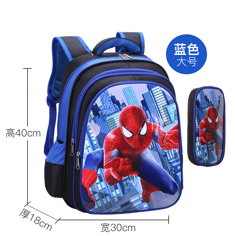 Spider-Man Primary School mochila niños de jardín de infantes reducción de la carga ligera 1-2-3-4-5 niños al agua Capitán América