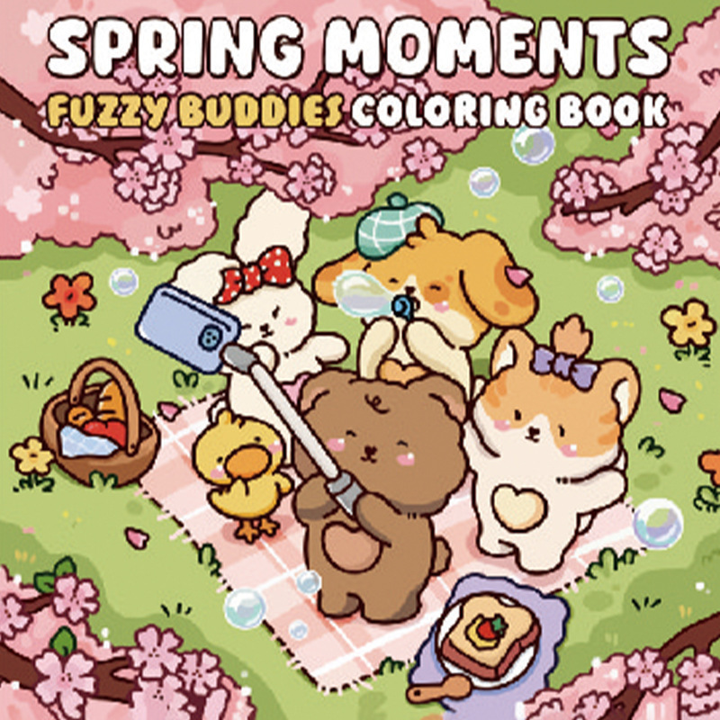 跨境涂色本 Spooky Cutie Coloring Book 怪兽系列儿童涂鸦填色本|undefined