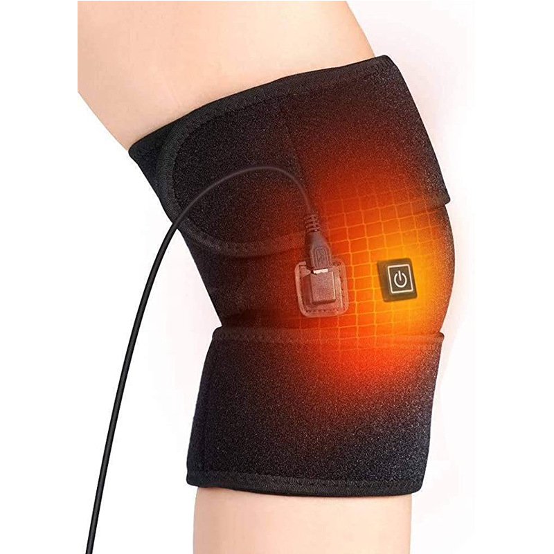 Cross-border Hot Sale Wormwood Hot Compress Knee Pads Electric Heating Thermal Physiotherapy Device Charging Heating Knee Pads Carbon Fiber Heating Knee Pads