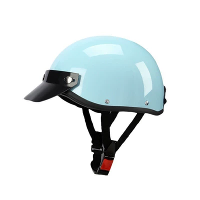 Men's and Women's Helmets Summer, Motosiklet kaskı (dəbilqə) - 3c-blue-brim-free-size-55-62-head-circumference