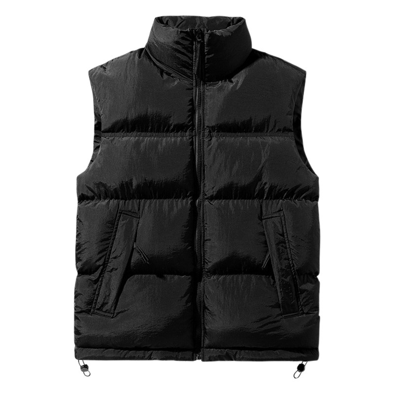 2023 Chaleco de otoño e invierno abrigo de pan de pareja sin mangas ligero cálido abrigo de algodón acolchado para hombres y mujeres chaleco grueso abrigo