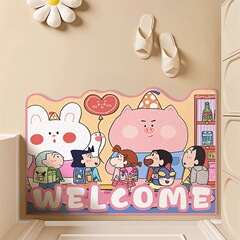 入戸ドアシルクマットクレヨンしんちゃん玄関カーペット玄関玄関アニメ汚れに強いかわいいカッティングマット
