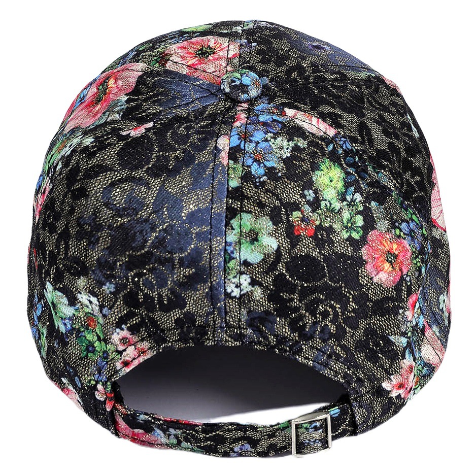 Sombrero gorra de béisbol de las mujeres de moda coreana marca de moda versátil nuevo color de la flor de las mujeres impreso casquillo enarbolado