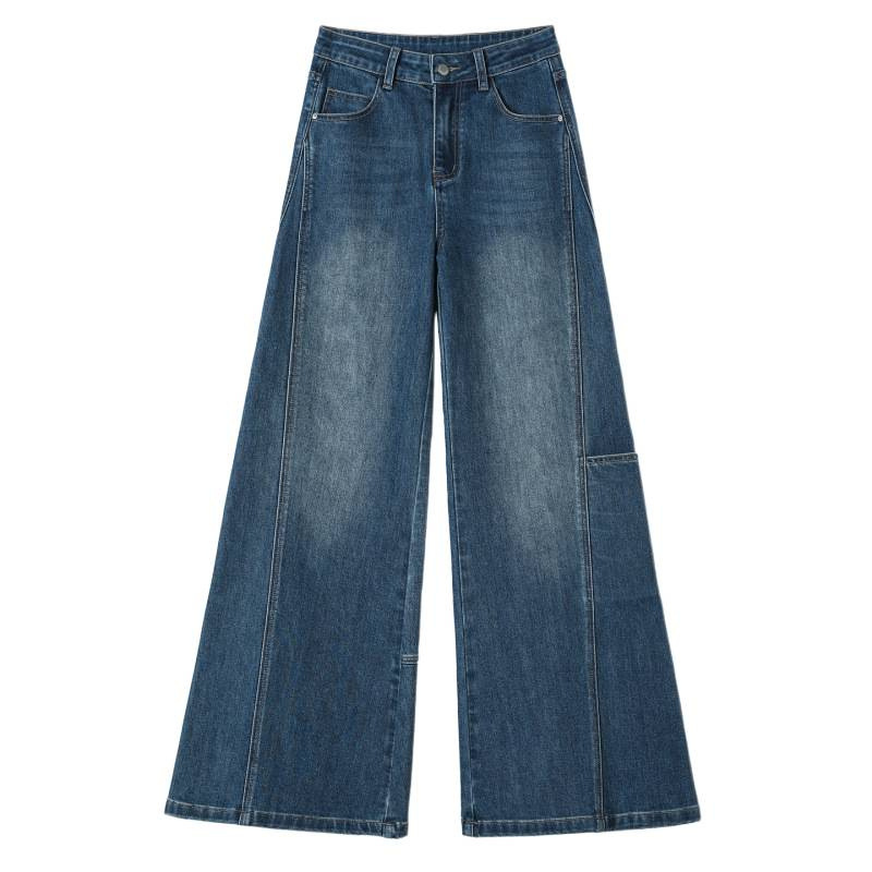 Vintage herramientas jeans de boquilla grande para mujeres 2026 otoño nuevo delgado suelto cubrir la carne gorda MM pies largos pantalones de piernas largas image 5