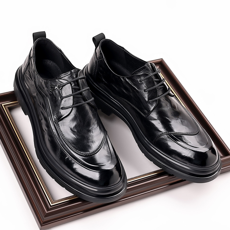 Zapatos de cuero de negocios para hombres 2024 otoño nueva moda transpirable, jóvenes zapatos de cuero británicos, zapatos de boda para novio