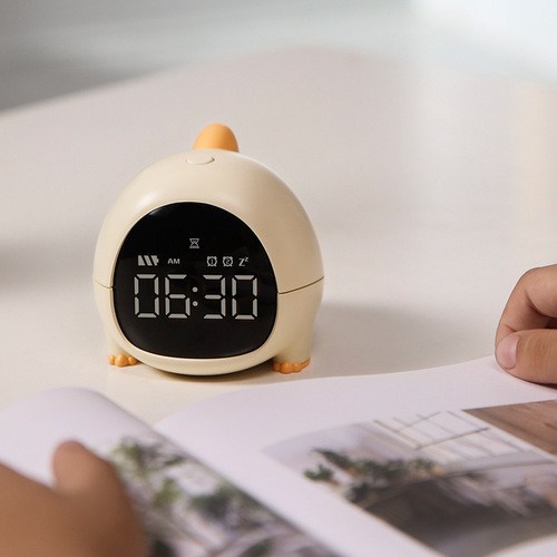 Dinosaur small alarm clock for students  new wake-up artifact electronic clock children's special small program alarm clock