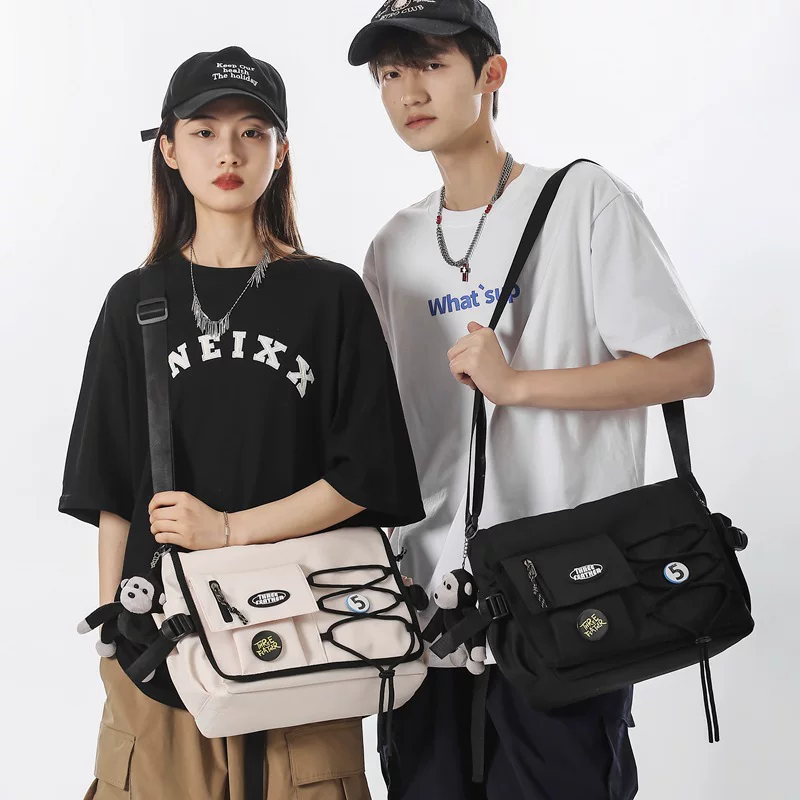 Capacious one-shoulder bag for beloved, linen bag, study bag, shoulder bag for leisure, wholesale, for students
