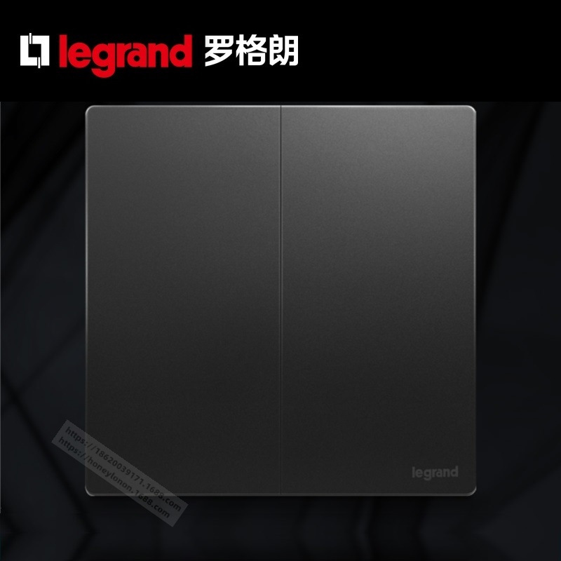 Legrand/罗格朗 未莱系列 二开单控开关（子夜黑）F8/32/1/2C-C