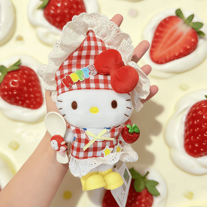 Authentic Hello Kitty Burger Chef Summer Cherry Pendant Plush Toy Decoration Official Wholesale from Shang Rong Fang Authentic Hello Kitty Burger Chef Summer Cherry Pendant Plush Toy Decoration Official Wholesale from Shang Rong Fang