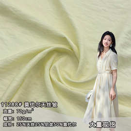 现货春夏莫代尔天丝皱布料 女装童装国风连衣裙汉服 防晒衬衫面料