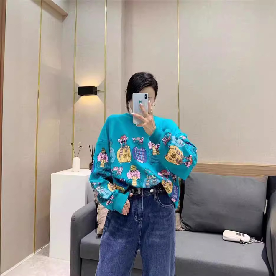 スウェットシャツ｜秋・コットン・長袖・カジュアル・プルオーバー・ラウンドネック・プリント|undefined