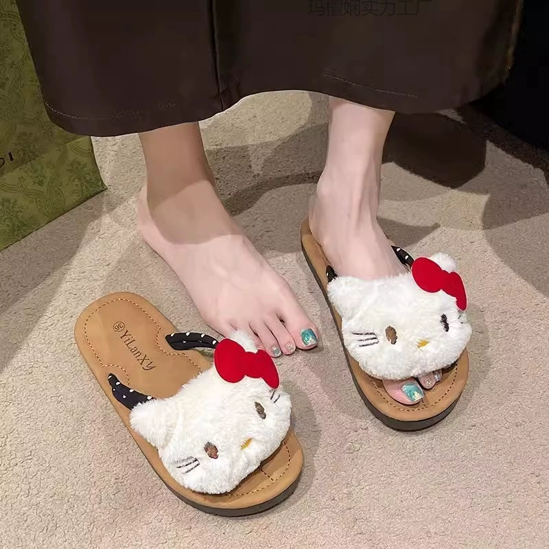 Hello Kitty, нескользящие модные вьетнамки, слайд, западный стиль