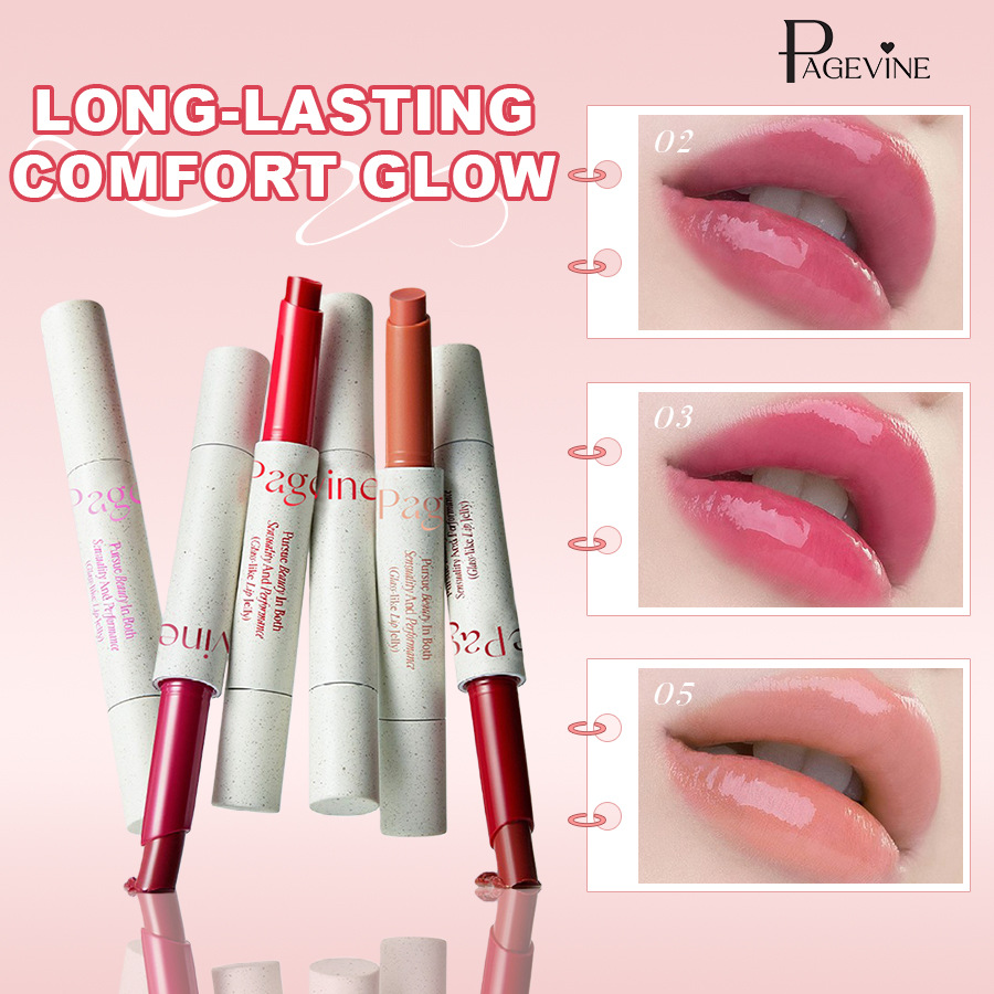 Cross-border PAGE VINE Lipstick transparente con brillo de agua, labios brillantes, maquillaje perlado, no es fácil de descolorar y blanquear. image 2