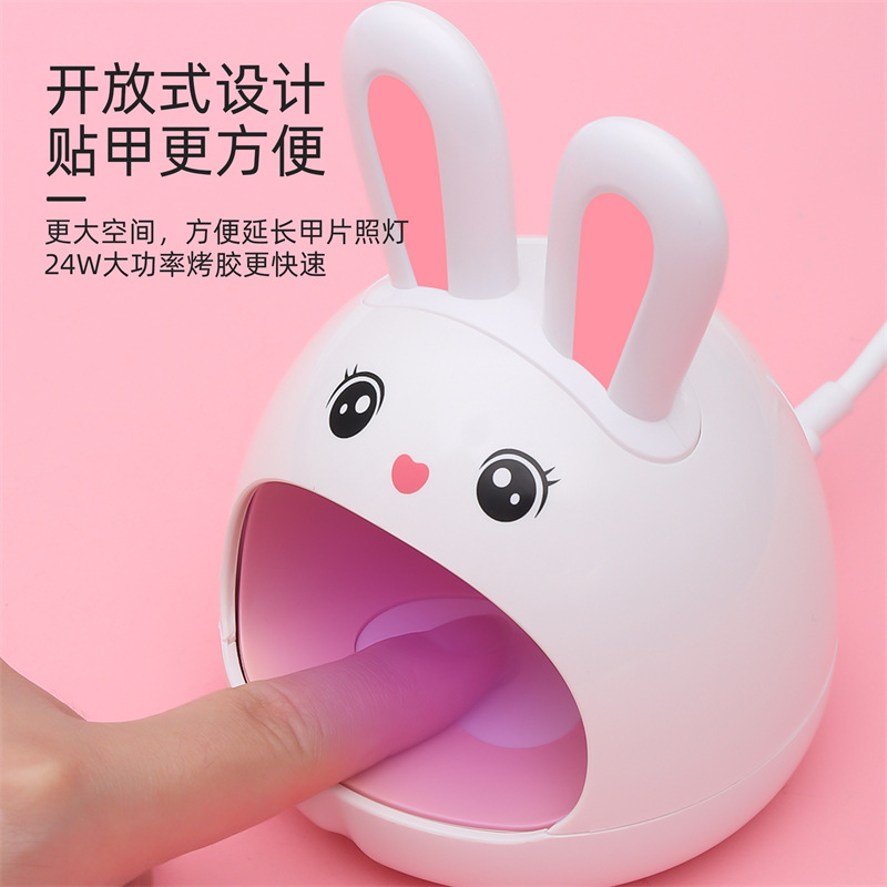 Mini Lámpara de Fototerapia para Uñas, Conejito Q, LED de Secado Rápido